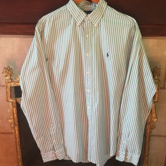 Ralph Lauren Other - 🦊 Ralph Lauren LS green & blue stripe. 16.5 36/37